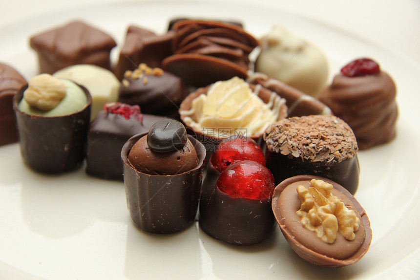美味巧克力美食收藏团体甜点糖果牛奶棕色礼物水果坚果图片