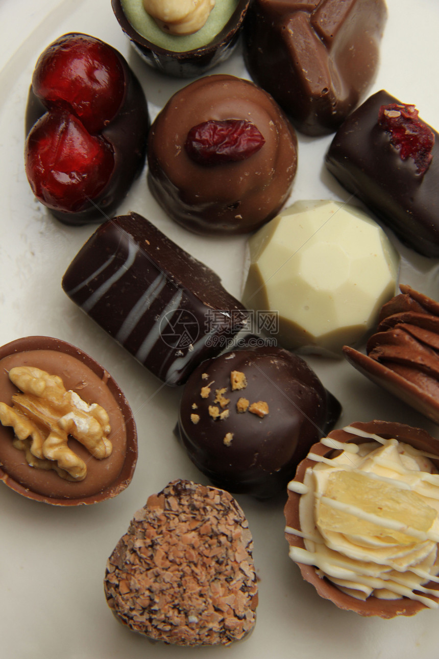装饰巧克力可可礼物收藏奢华甜点坚果白色团体咖啡棕色图片