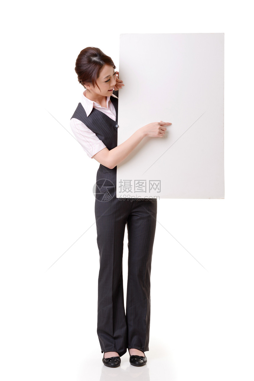 空白白板说明成人操作木板女性广告牌商业工作室工作人士图片