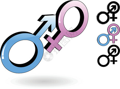 双性恋男女的矢量符号团体订婚团结蓝色夫妻权利男人女性绘画异性插画