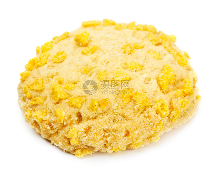 带玉米片薯片的自制饼干玉米甜点小吃面包屑糖果黄油面包照片薄片食物图片