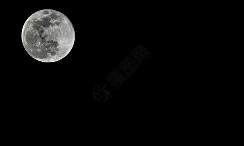 黑色背景的明月全月背景图片