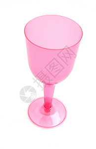白底孤立的粉粉塑料杯背景图片