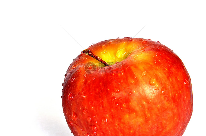 红苹果叶子食物白色水果甜点营养红色小吃饮食图片