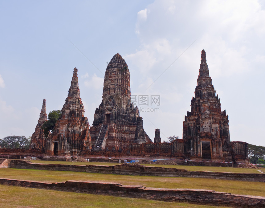 Ayutthaya的寺庙废墟宗教旅游旅行信仰石头城市灰色图片