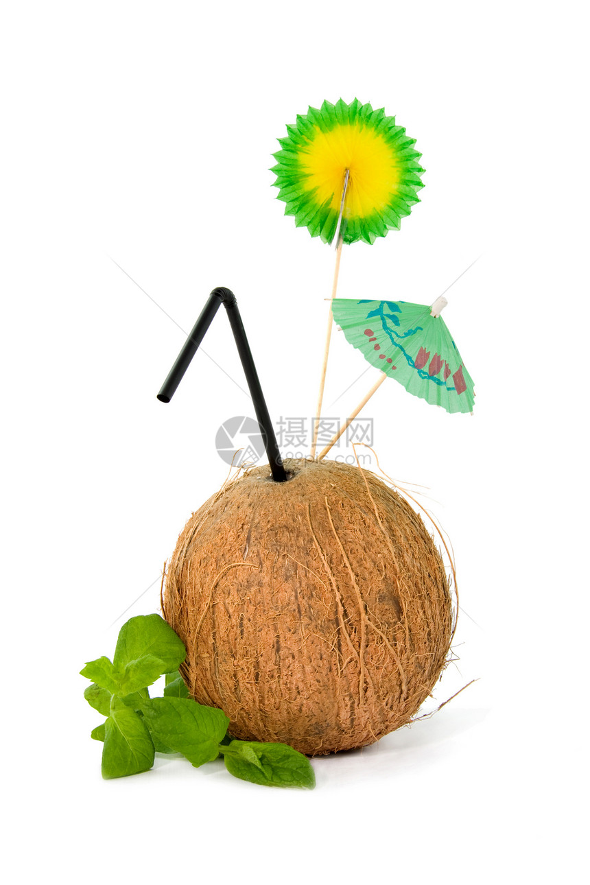 更新热带椰子饮料图片