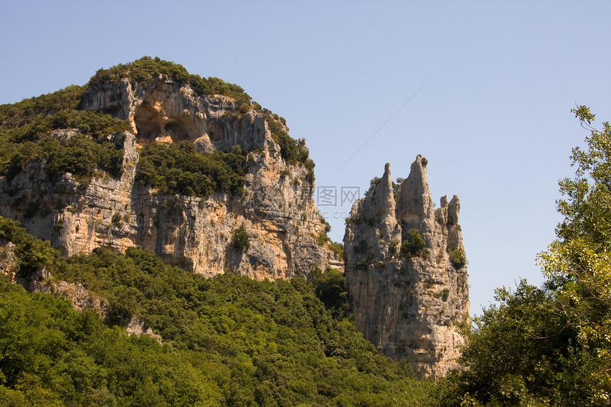 以大教堂形状的岩石悬崖山脉地标石头图片