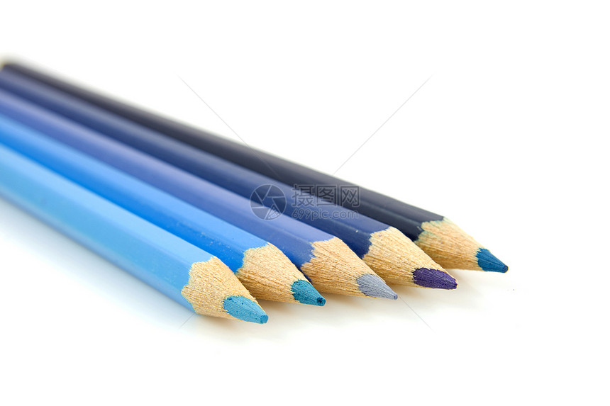 特写蓝铅笔图片