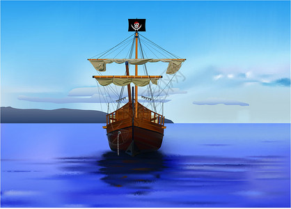 海盗海盗船只背景图片