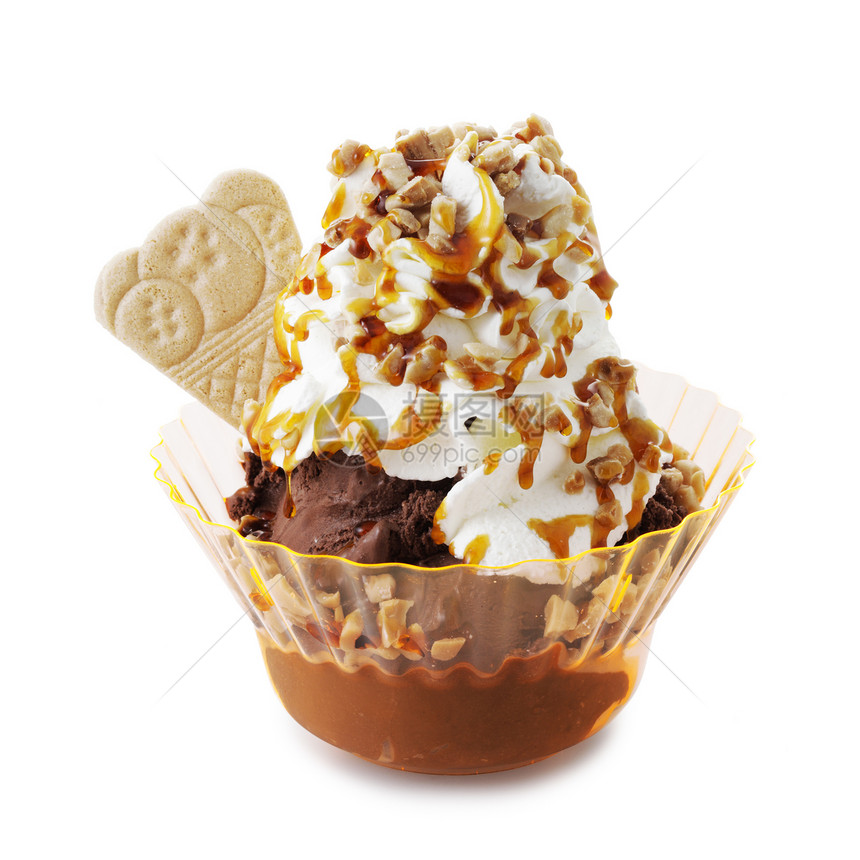 冰霜杯子糖浆奶油甜食冰淇淋甜点食物图片