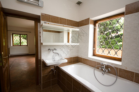 洗浴室建筑学耕作卫生盆地收银台背景图片
