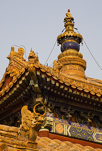 中国北京佛教寺庙(中国北京)背景图片