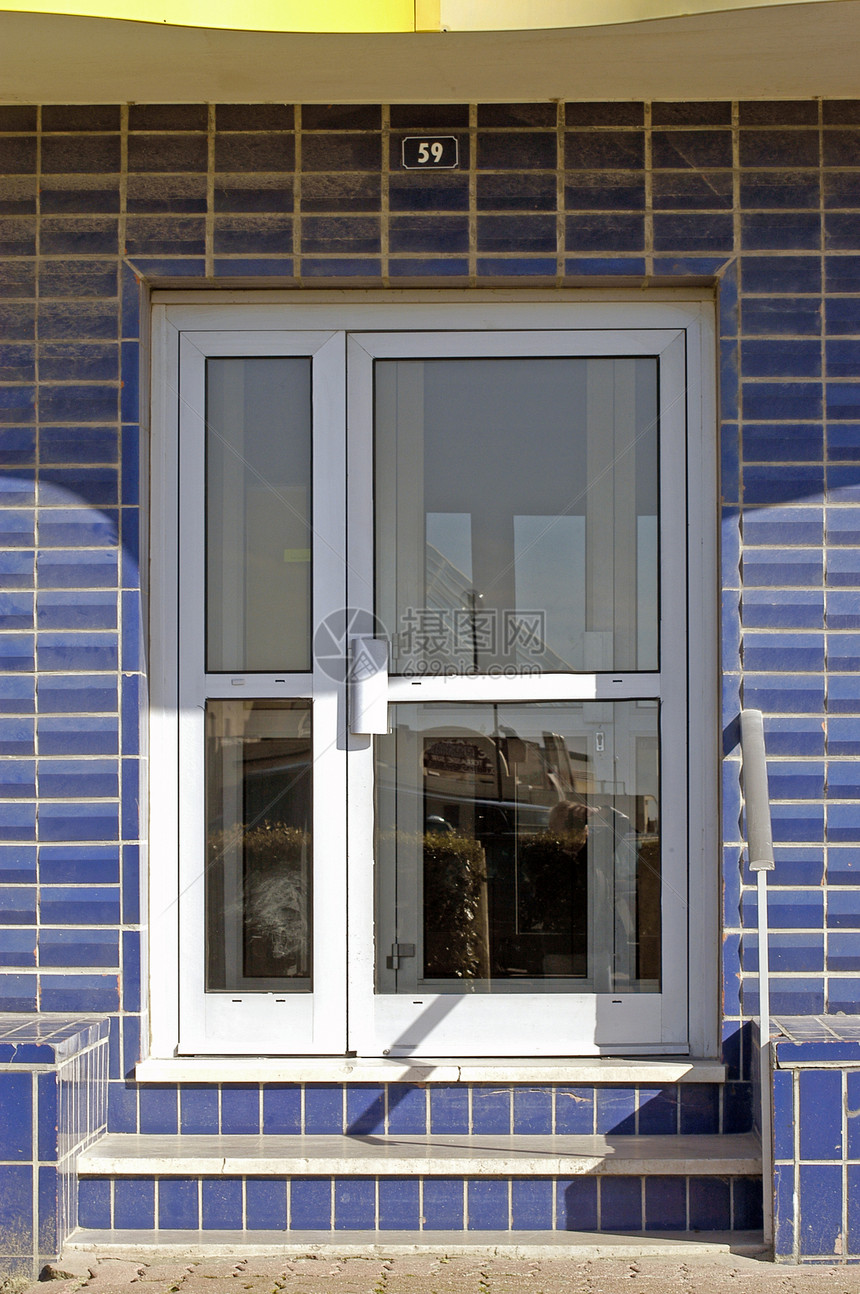 法国北部Touquet大楼前方的图格特假期玻璃财产市中心房子不动产城市景观中心建筑学图片