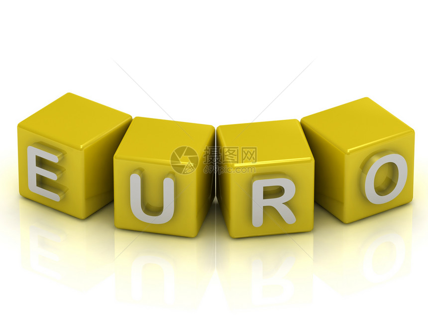 金立方体上的欧元文字图片