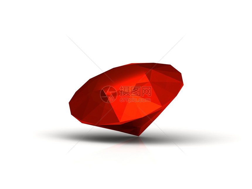 以钻石形式制作的美丽红宝石图片