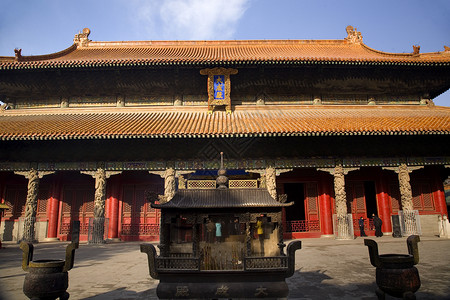 孔子庙主大厦 中国贵福背景图片