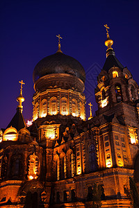 圣索非亚俄罗斯东正教会多米详细信息中国哈尔滨背景图片
