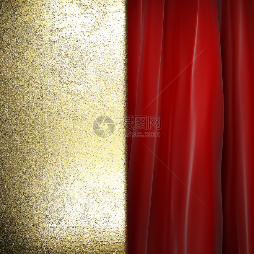 金色的红幕金子出版物奢华马戏团娱乐剧院展示窗帘仪式奖项图片