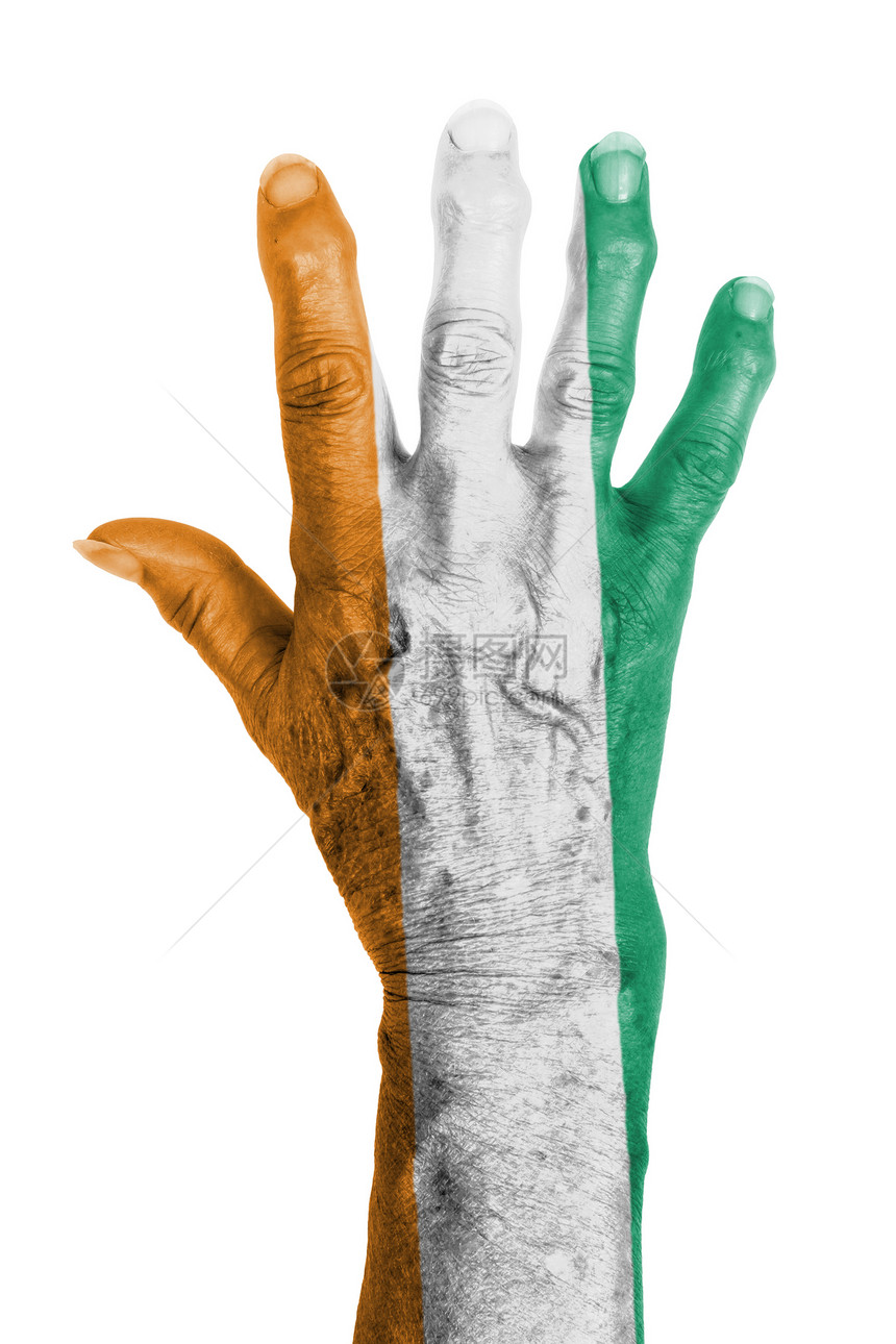 一个患有关节炎的老妇人的手象牙文化橙子身体旗帜手指横幅插图祖母女性图片