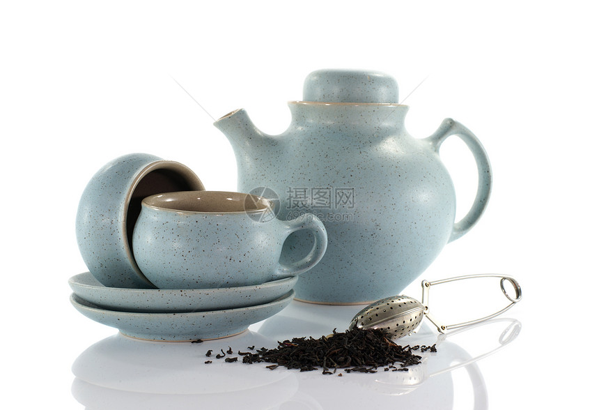 茶杯和茶壶飞碟墙纸蓝色灰色金属陶器石头工具图片