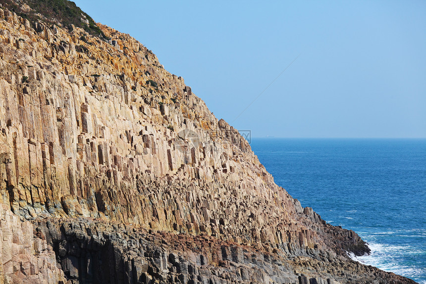 香港地理公园 六边形柱火山太阳岩石农村天空折叠阳光功夫蓝色地理图片