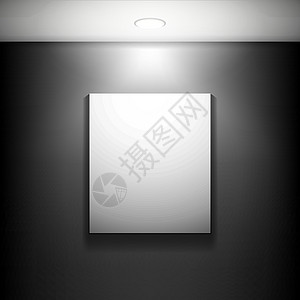 画廊框架工作室推介会插图房间空白艺术横幅正方形安装投影仪背景图片