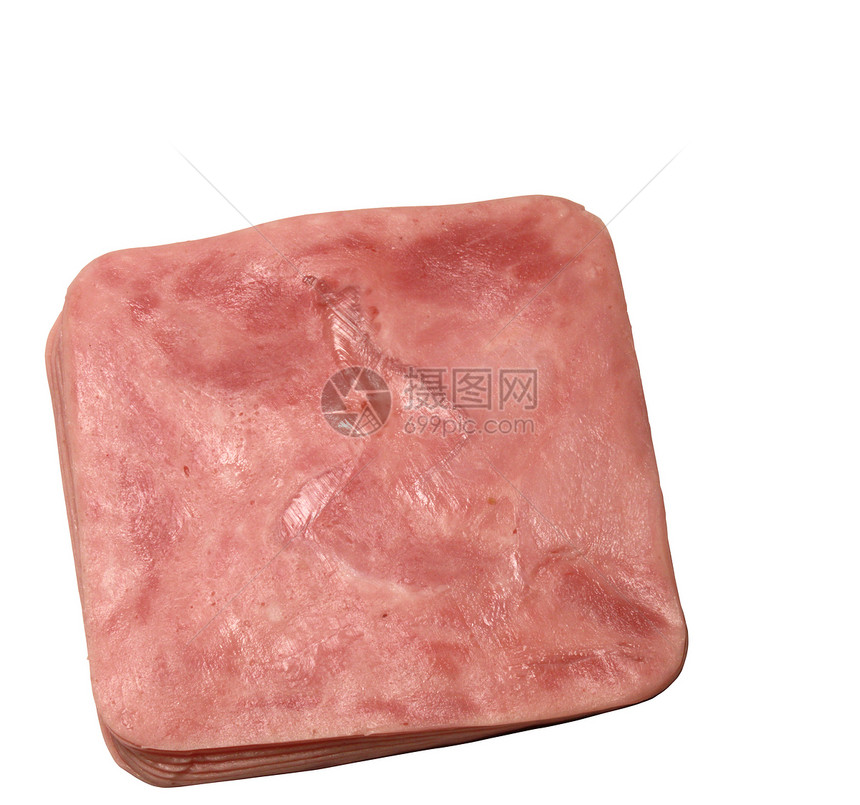 火腿的切片公猪食物早餐白色美食菜单粉色香肠烹饪杂货店图片