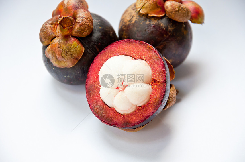 芒果白色营养季节性食物热带水果山竹紫色果汁图片