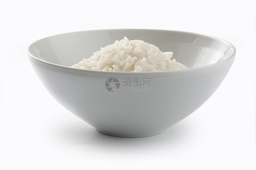 大米树白色盘子谷物食物图片