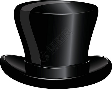圆环圆柱帽子钻机甘蔗展示礼帽黑色衣服魅力服饰背景图片