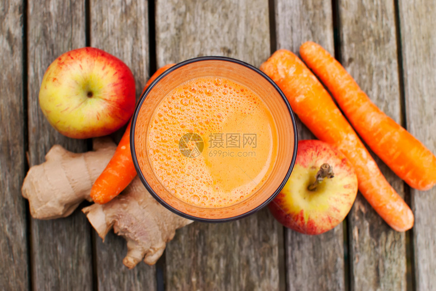健康果汁冰沙桌子黄色玻璃养分橙子排毒红色薄荷素食图片