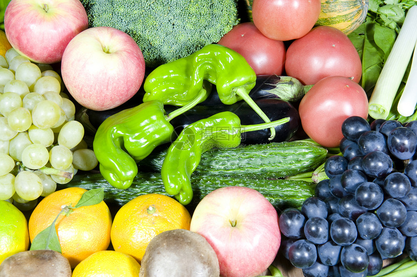 水果和蔬菜杂类生产农业青菜养分青椒营养茄子橙子菠菜饮食图片