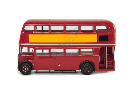 红色伦敦公车路线比例怀旧压铸金属客运民众玩具巴士车辆背景图片