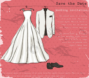 舞蹈白鞋素材带有婚纱的遗迹海报妻子卡片未婚夫插图订婚套装购物庆典舞蹈派对插画