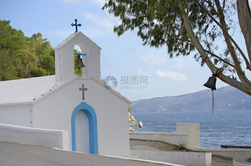 地中海教会想法教堂建筑建筑物前景场所水平摄影宗教概念图片