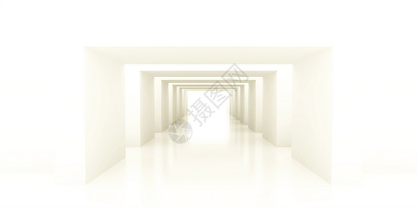 光亮的走廊 有柱子和 指明前进的道路背景图片