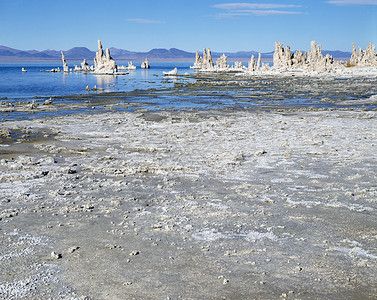 单湖湖矿物质存款自然背景图片