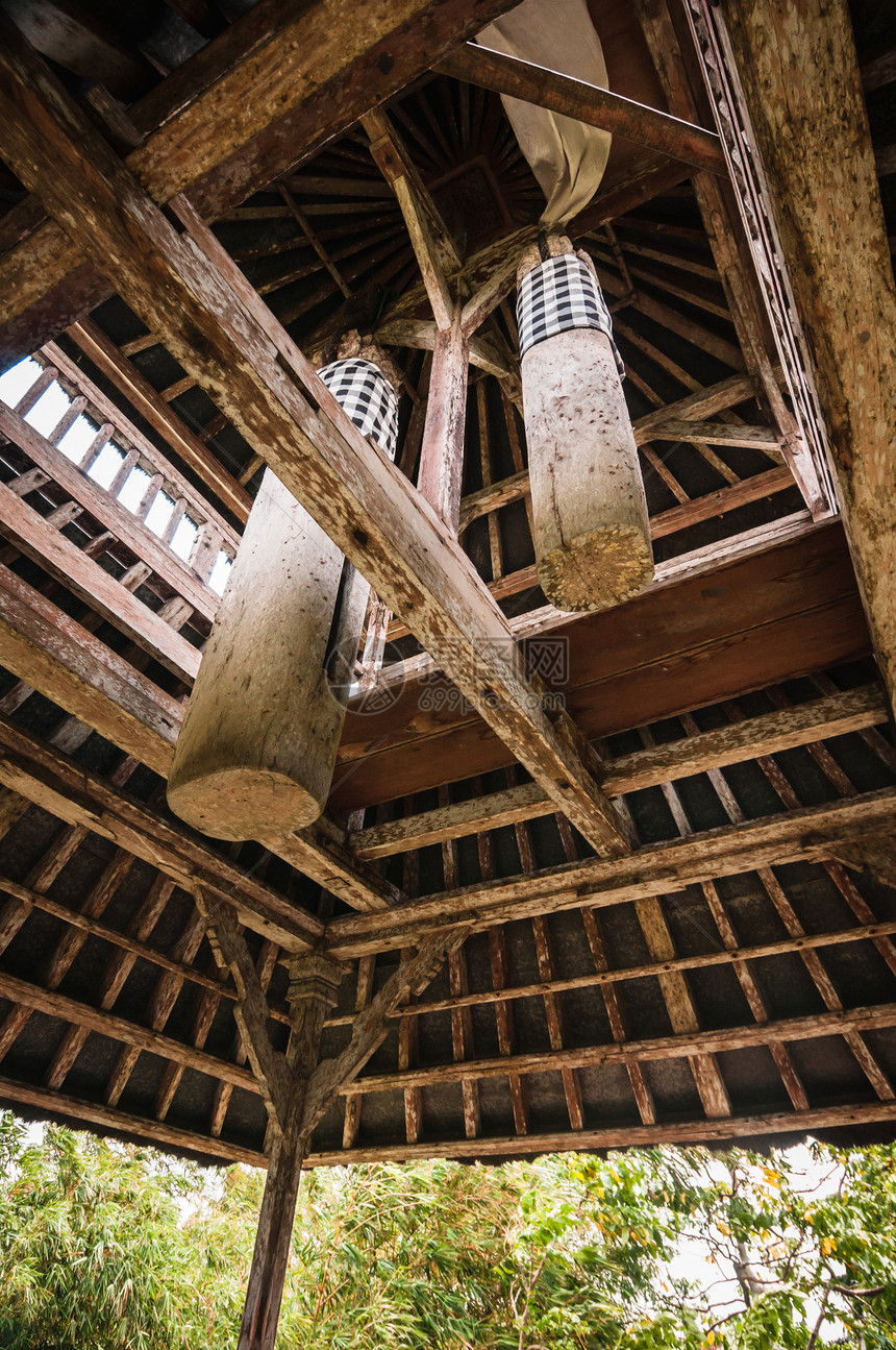 兴都寺的木铃历史旅行宗教地标乌布国家文化木头建筑学宝塔图片