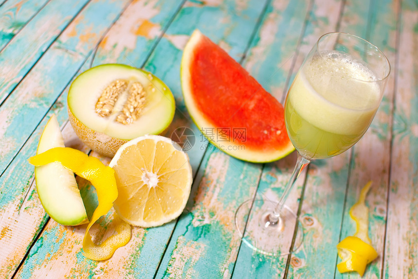 健康果汁玻璃叶子薄荷蔬菜健康饮食排毒柚子绿色冰沙黄色图片