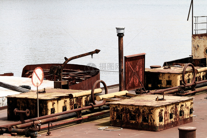 旧船商业货物旅行运输航海甲板出口船运货运管子图片