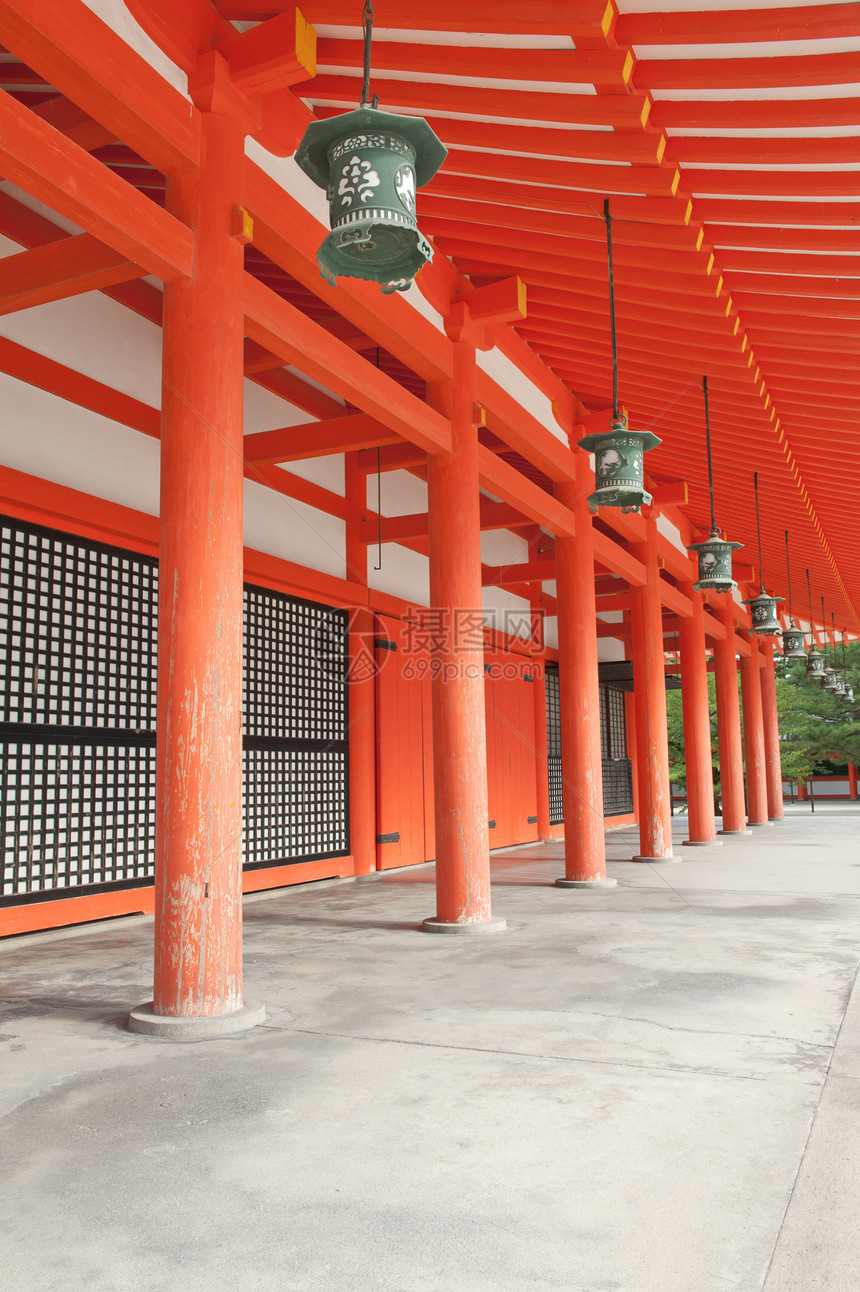 日本的绿灯侠金子神社木头艺术文化崇拜运气宗教神道灯笼图片