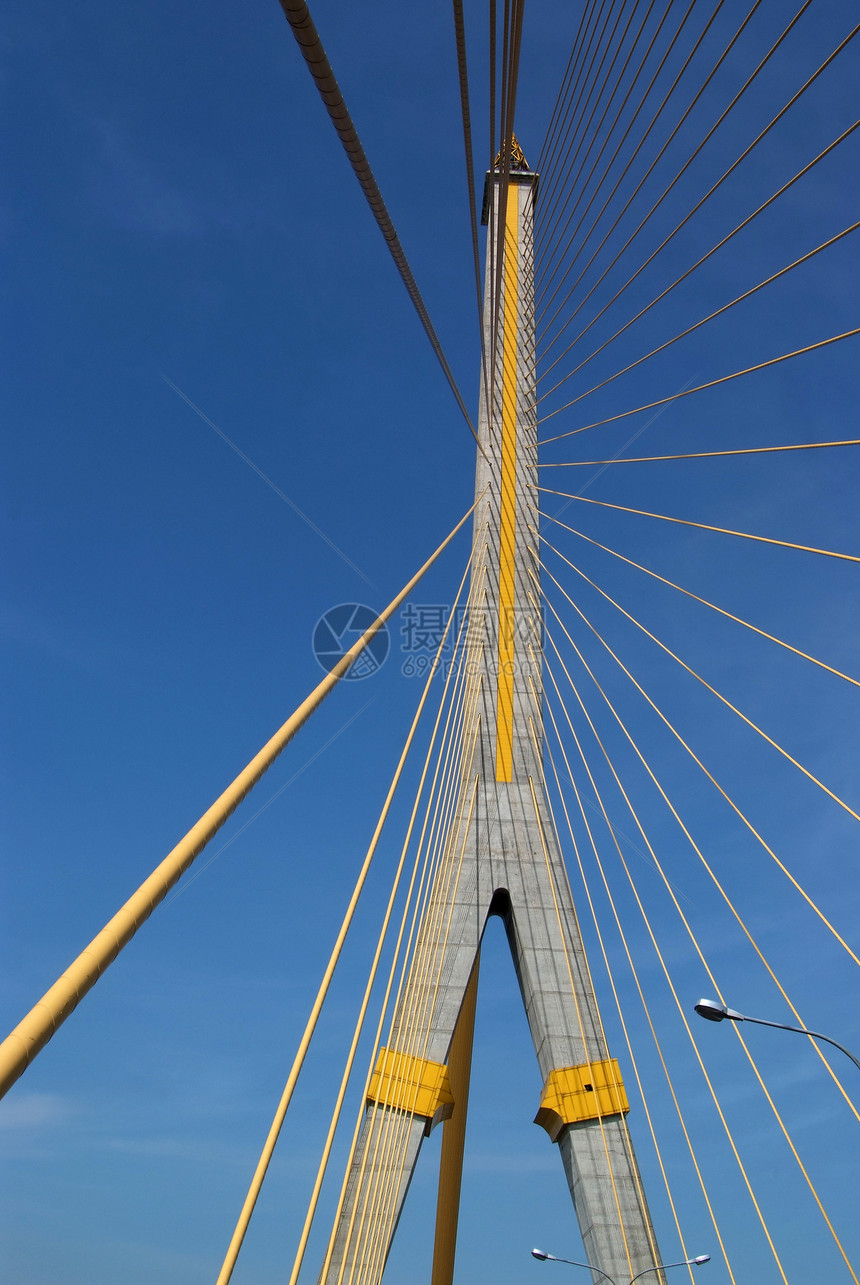 拉马8号巨型龙桥建筑旅行构造戒指交通天空基础设施电缆金属柱子图片
