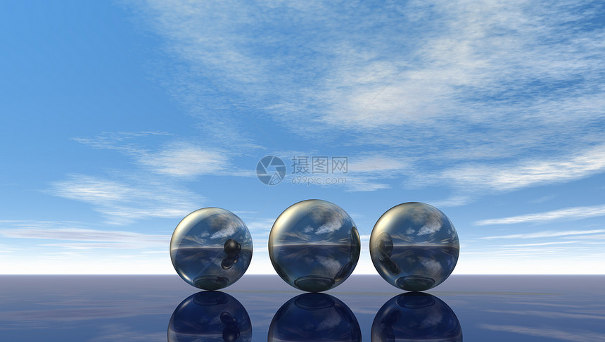 金属球体合金反射科学原子圆形镜子天空轴承地球插图图片