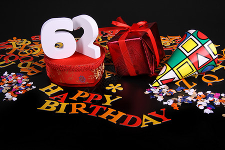 生日数字素材生日快乐卡中年龄以数字表示惊喜工作室卡片纸板纪念日纸屑花束展示礼物庆典背景