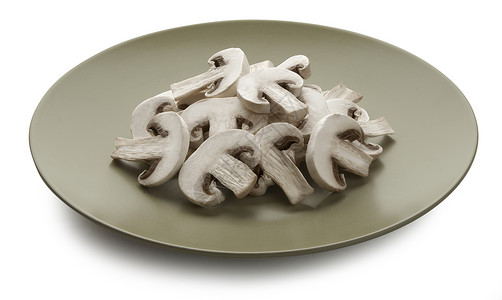 香农蔬菜隔断盘子蘑菇生产白色食物绿色背景图片