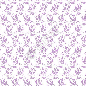 无缝花纹条纹绘画创造力墙纸插图紫色白色装饰叶子背景图片