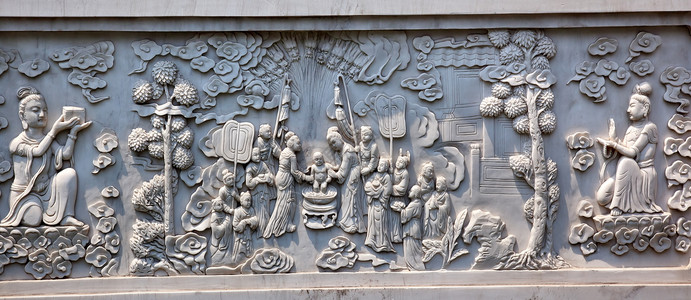 中国上海静安寺石佛板板板背景图片