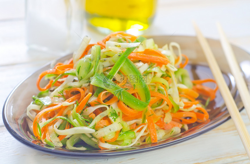 新鲜沙拉课程饮食香菜食物色拉水果服务维生素黄瓜萝卜图片