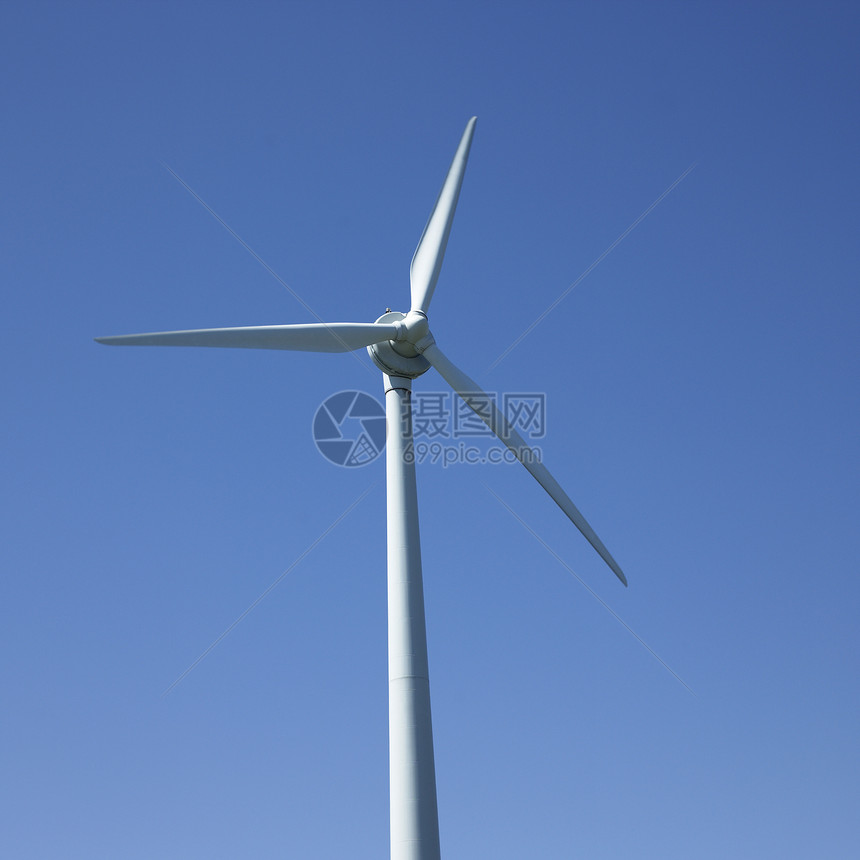 风力涡轮机来源蓝色环境生态燃料风车农场力量金属技术图片