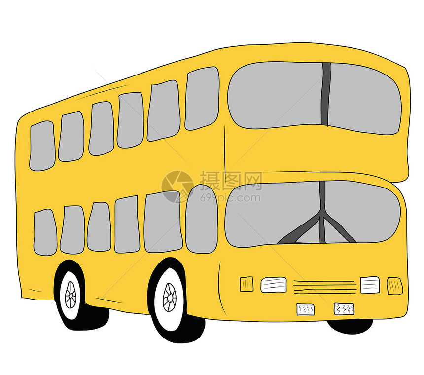伦敦市公共汽车插图双人绘画车辆学习运输卡通片游客教练旅游图片